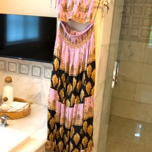 Free People crop top & skirt